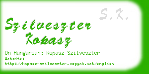 szilveszter kopasz business card